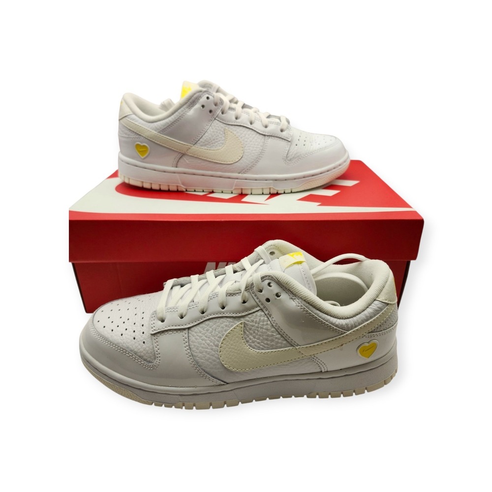 Nike Dunk Low Yellow Heart WMNS White Sail‎ Opti Yellow 8.5 NEW FD0803-100